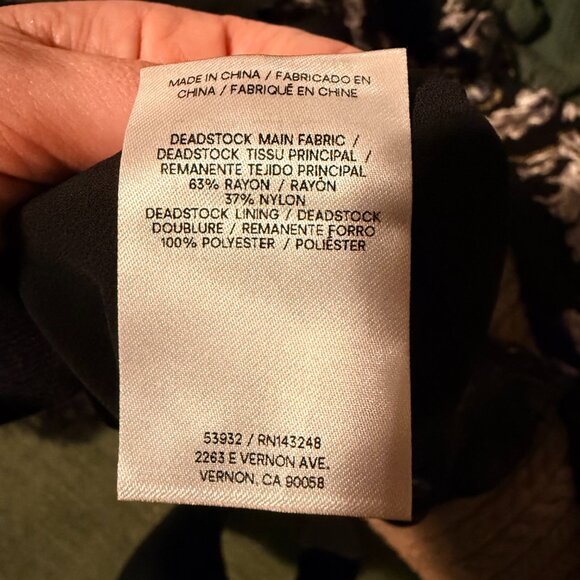 Reformation Black Floral Velvet Long Sleeved Mini Dress - XL - Picture 6 of 6